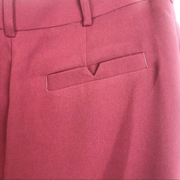ANTHROPOLOGIE | Sasha Button Fly Tapered Leg Pants Burgundy Wine Women’s Size 2 - Picture 5 of 11